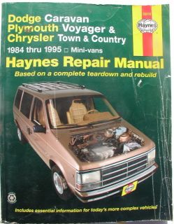  Plymouth Voyager Chrysler Town and Country Haynes Repair Manual