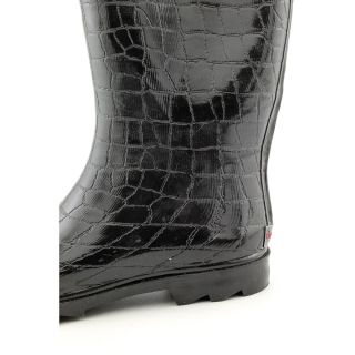 Chooka Crocodilia Womens Size 8 Black Synthetic Rain Boots
