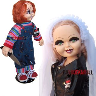 Bride of Chucky 26 Chucky Tiffany Horror Plush Doll Set Childs Play