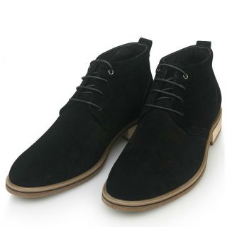  oxford Nubuck Leather Lace Up Casual Shoes Black mens chukkas boots