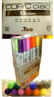 Copic Ciao Marker 12 Pen Set Artist Colours BNIB
