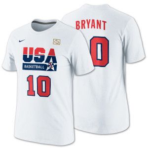 Kobe Bryant Player T Shirt 1992 Barcelona Olympics throwback L   NWT