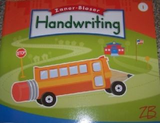  Zaner Bloser Handwriting Grade 1 New