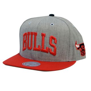 Chicago Bulls Mitchell Ness NJ11 Basic Arch Grey 2T Snapback Hat