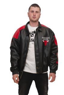 chicago bulls leather jacket original nba vintage xl