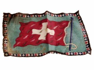 Vintage Cigar Felts Switzerland & US 48 Star Flag