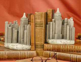  Wonders TMS New York City Skyline Architectural Bookends USA