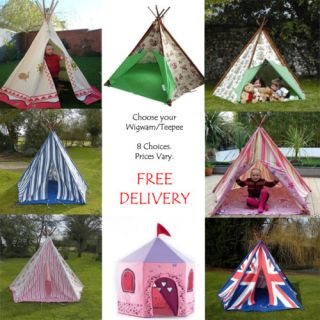 Wigwam Tents Teepee Childrens Play Tents Garden Toys