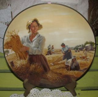 Little House on the Prairie Womans Harvest TV Ingalls Plate MIB w/COA