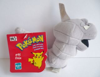 Pokemon Soft Plush Toy Onix Hasbro Beanie Tagged RARE