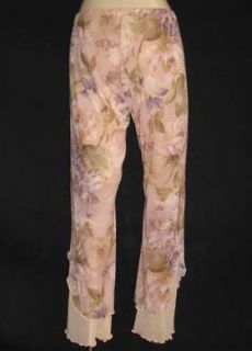 Claire Pettibone Dusty Rose Hydrangea Layer Yoga Pant L