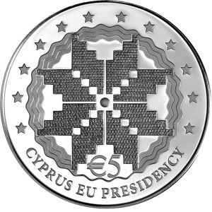  Proof Cyprus EU Presidency 2012 Coin Zypern Greece Cipro Chypre