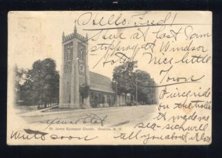 1907 St James Episcopal Church Oneonta NY Postcard