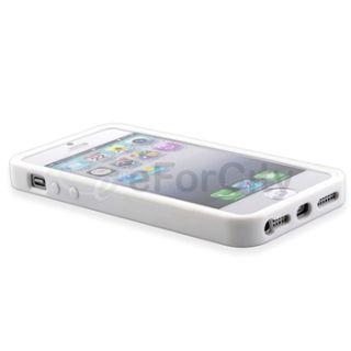 new generic book tpu case compatible with apple iphone 5 white clear