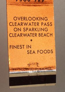 1960s Matchbook Fishermans Wharf Clearwater Beach FL
