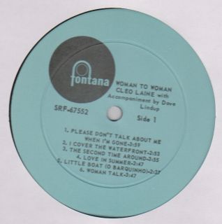  Cleo Laine "Woman to Woman" Fontana LP