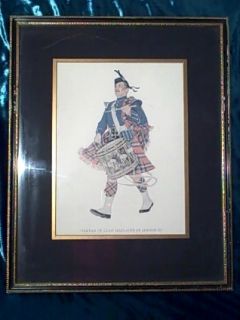 Scottish Drum Player Tartan of Clan MacLaine of Lochbuie Framed Print