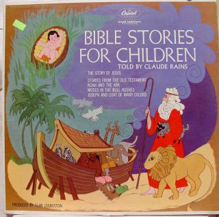 CLAUDE RAINS bible stories for children LP VG J 3258 Vinyl Record
