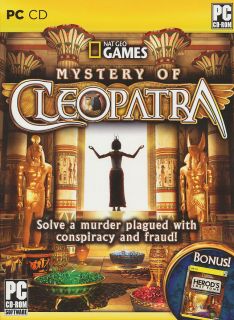 National Geographic MYSTERY OF CLEOPATRA Windows PC Game + FREE BONUS