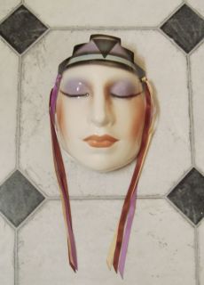 Clay Art Ceramic Decorative Face Wall Mask Egyptian Face