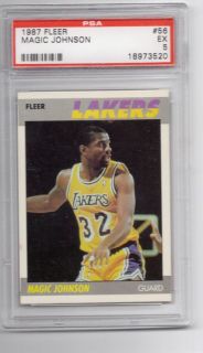 PSA 5 Magic Johnson 1987 Fleer L A Lakers Looks Better Than Graded