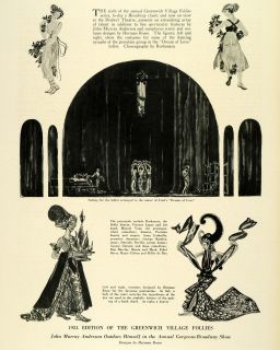 1924 Print Greenwich Village Follies Broadway Play Liszt Ballet