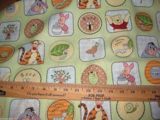  the pooh Nature friends Fabric Disney for Springs CP 35594 Green