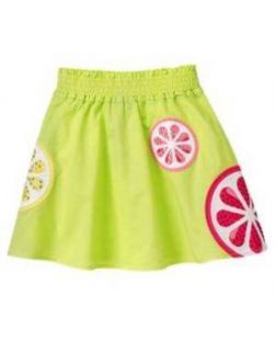 Gymboree Girl Citrus Fruit Slice Lime Lemon Green Skirt Sz 3