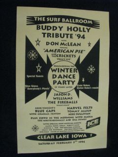 BUDDY HOLLY SURF BALLROOM CLEAR LAKE IA GENE VINCENT MORE CONCERT