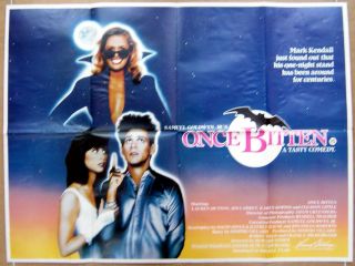 Once Bitten 1986 Original Cinema Quad Movie Poster Lauren Hutton Jim