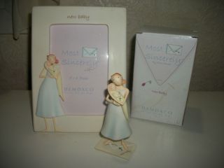 Set Demdaco Most Sincerely by Claire Stoner New Baby Frame Figurine