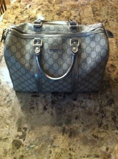 Gucci Crystal GG Canvas Joy Boston Bag Handbag Gunmetal Price to Sell