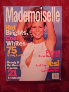 Mademoiselle April 1991 Claudia Schiffer Clint Black