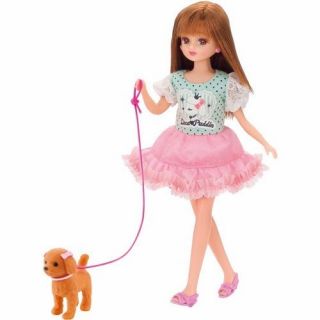  Licca Chan LD 08 Walk with Dog Dress Blythe Doll Shoes Clothes