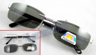 monel frame magnetic polarized clip on sunglasses