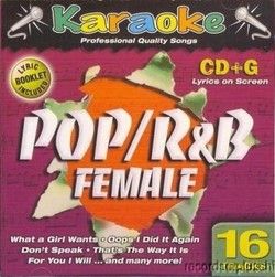 16 Pop R B Female Karaoke Songs CD G Mariah Carey Madonna No Doubt New