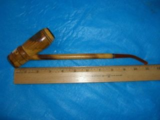 Vintage Clubbs Wood Long Stem Smoking Pipe New Condition