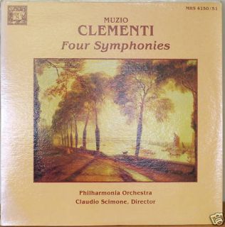 Muzio Clementi Four Symphonies M1980 2LP Philharmonia