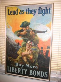 WW1 POSTER   MACHINE GUN & FIGHT   WAR   USMC MARINES   ARMY   NAVY