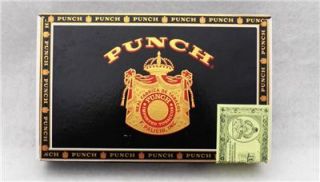 All Wood Vintage Cigar Box PUNCH London Club Honduras F PALICIO
