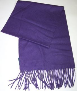 CLUB ROOM Mens 100 Cashmere Scarf PURPLE Currant NEW 85 MSRP