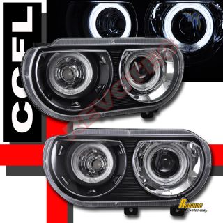  Dodge Challenger CCFL Halo Projector Headlights LED Tail Lights