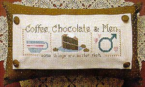 Coffee Chocolate Men Cross Stitch Pattern Waxing Moon