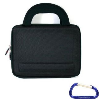  Travel Cover Case with Handles (Black) for Coby Kyros 8 Inch Tablet
