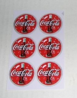 Coca Cola Decal Round 1 1 4 in 6 per Card A