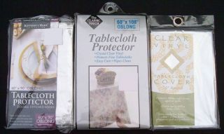 Tablecloth Protector Cover Clear Vinyl Different Shapes Sizes Cut to