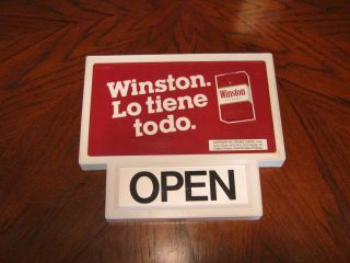 Tobacco Winston Cigarette Foreign Language Open/Closed Sign.