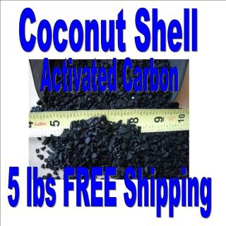 Charcoal Pellets Activated Flakes powder 5lbs coconut carbon odor