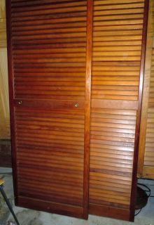 Vintage Wood Louvered Sliding by Pass Closet Doors