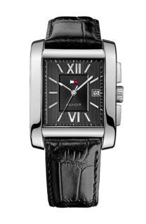 Tommy Hilfiger Square Leather Strap Watch (Online Exclusive)